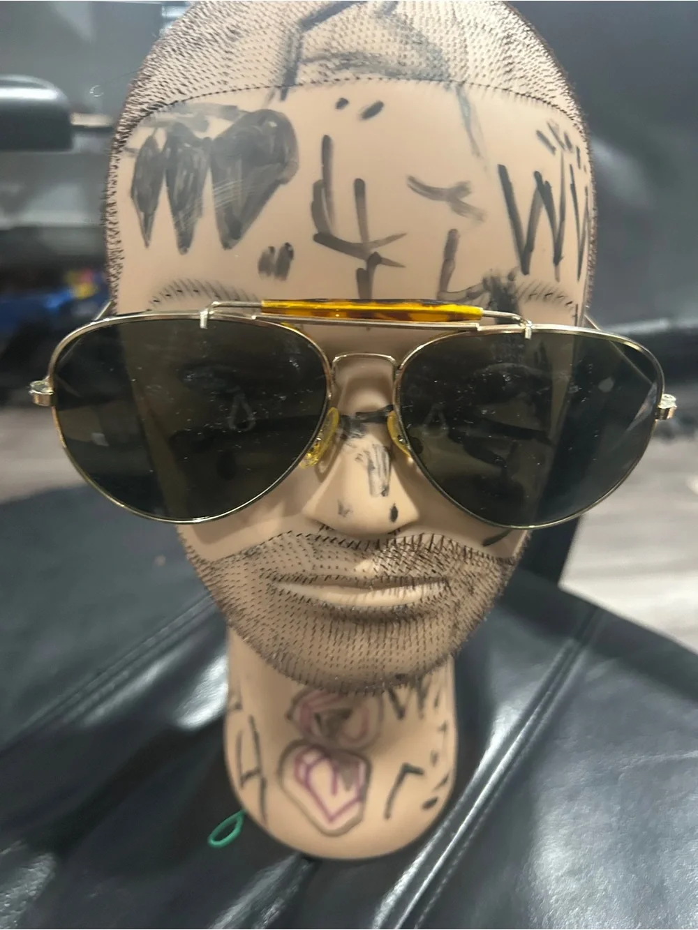 Aviator Gold Frame Sunglasses with Dark Lenses